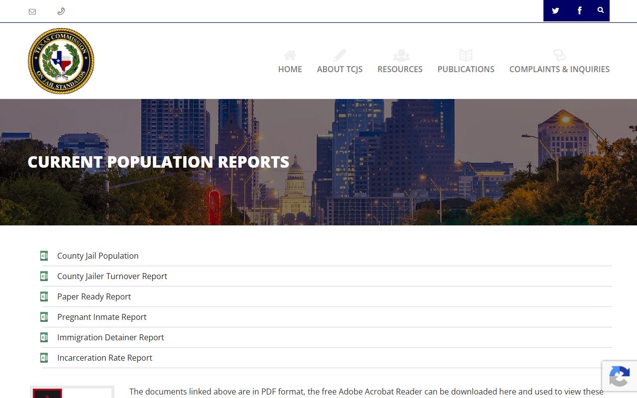 Terrell County inmate population TCJS population reports